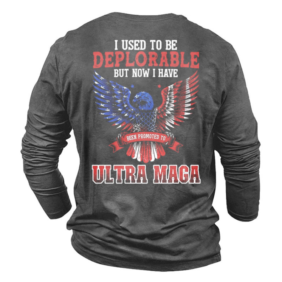 

Men's I Used To Be Deplorable But Now I Have Ultra Maga Printed Cotton T-Shirt