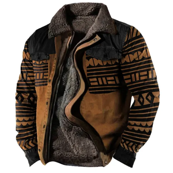 Men's Tribal Print Patchwork Ethnic Boho Jacket Only $33.99 - Cotosen.com 