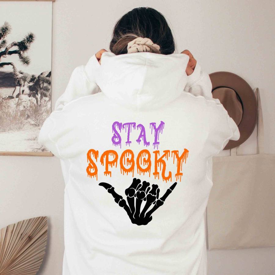 

Women's Stay Spooky Halloween Print Hoodie