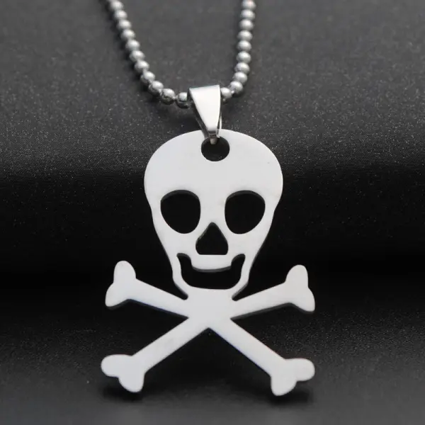 Men's Skull Titanium Steel Necklace - Kalesafe.com 