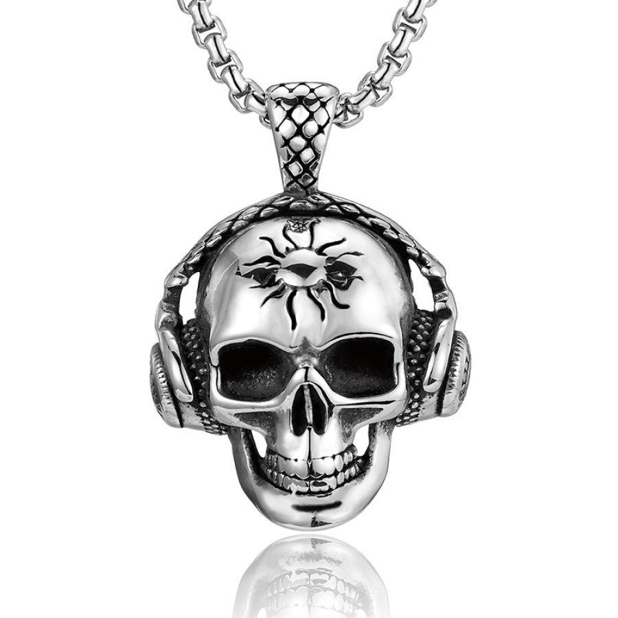 

Men's Skull Titanium Steel Necklace