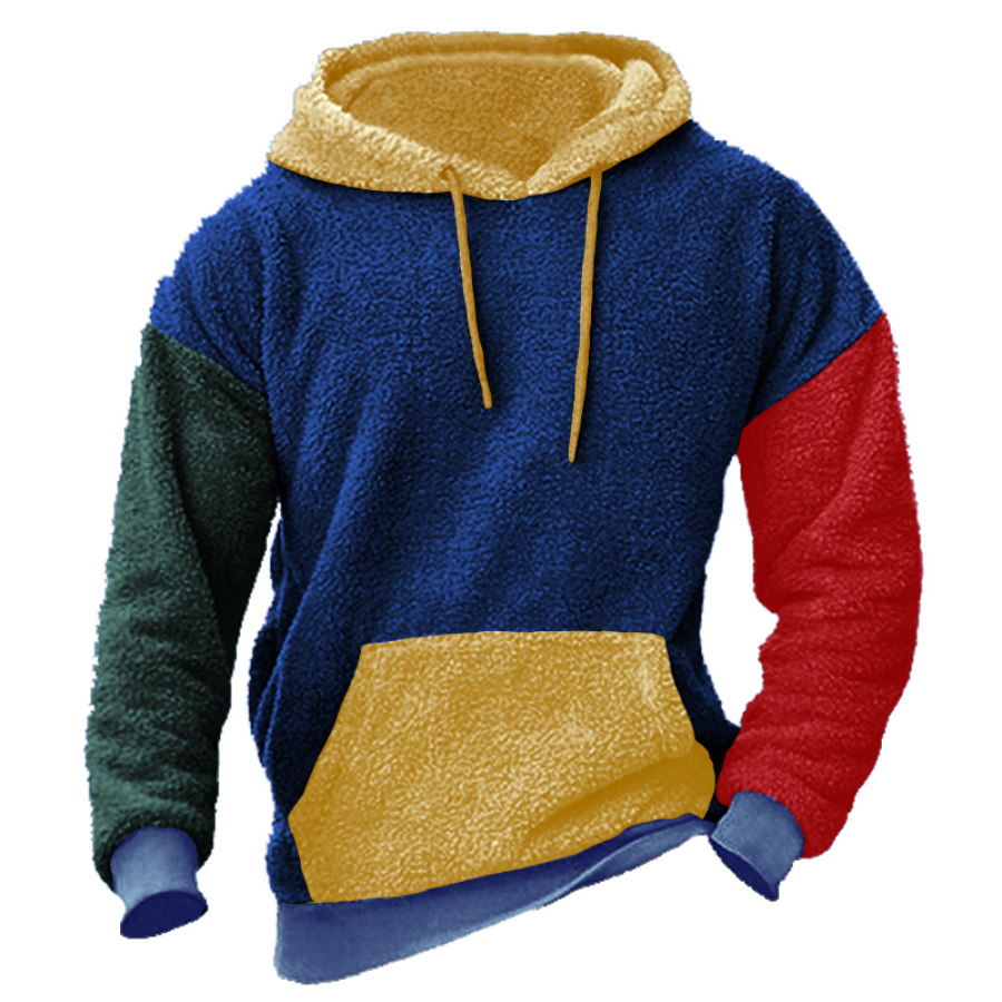 

Men's Patchwork Rainbow Hoodie