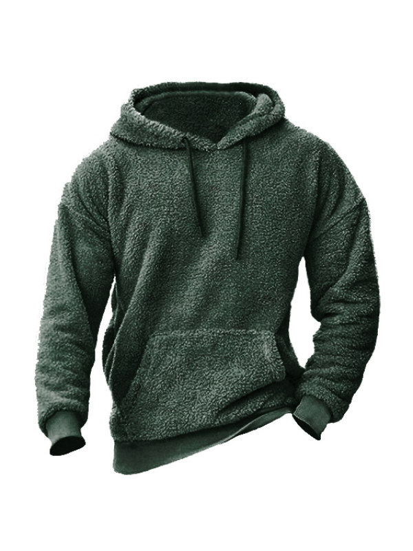 Men's Pocket Plush Hoodie