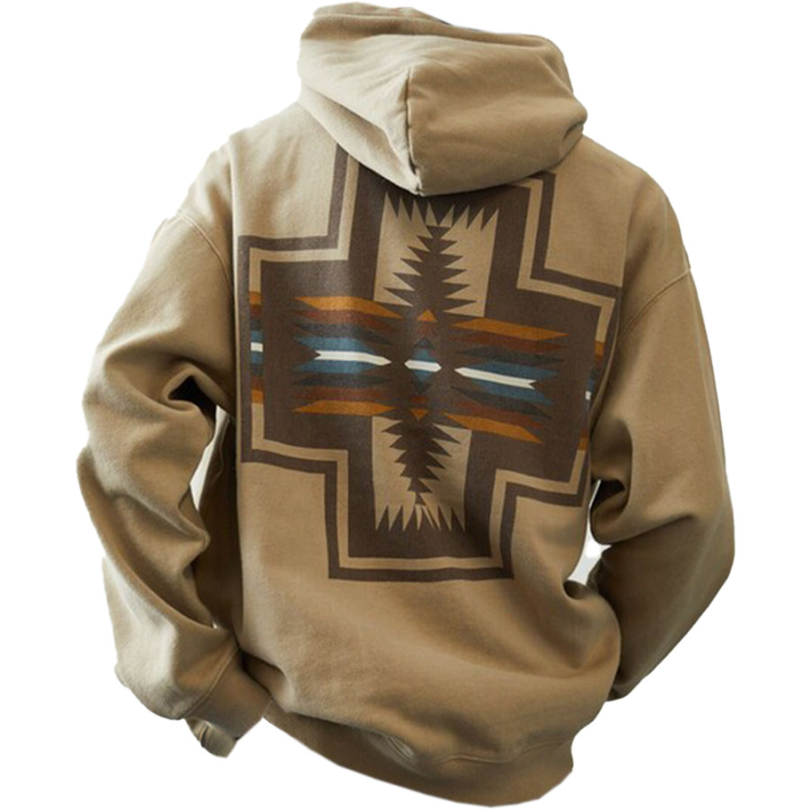 

Men's Western Ethnic Totem Print Hoodie