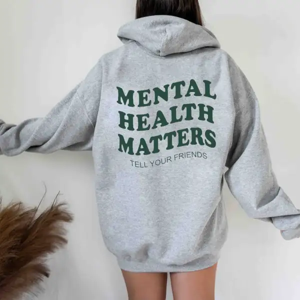 Women's Mental Health Matters Print Hoodie - Yiyistories.com 
