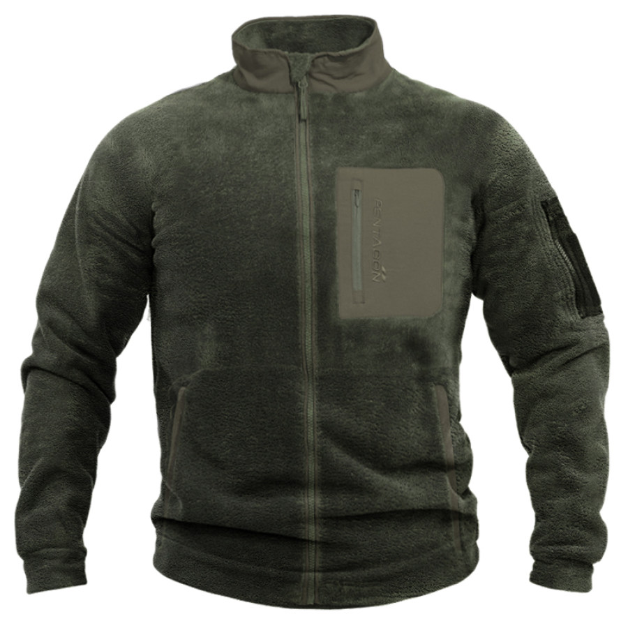 

Men's Zip Lapel Plush Sweatshirt