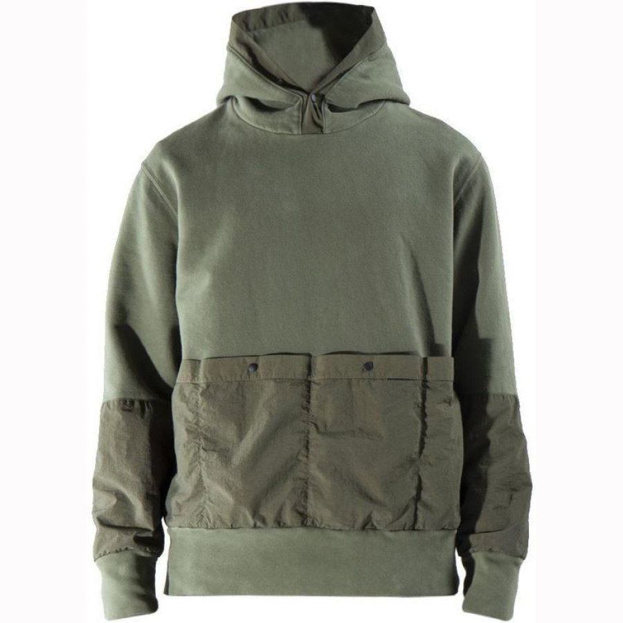 

Men's Patchwork Pocket Training Hoodie