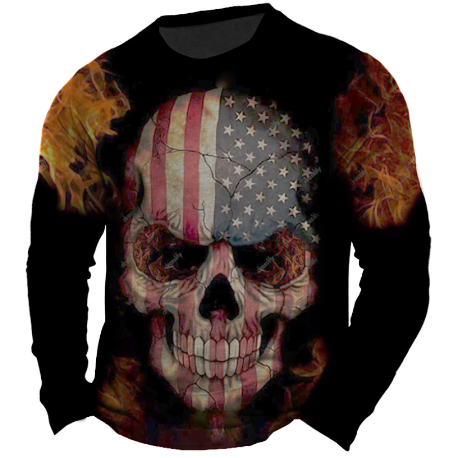 

Men's Vintage Skull Torch Punk T-Shirt