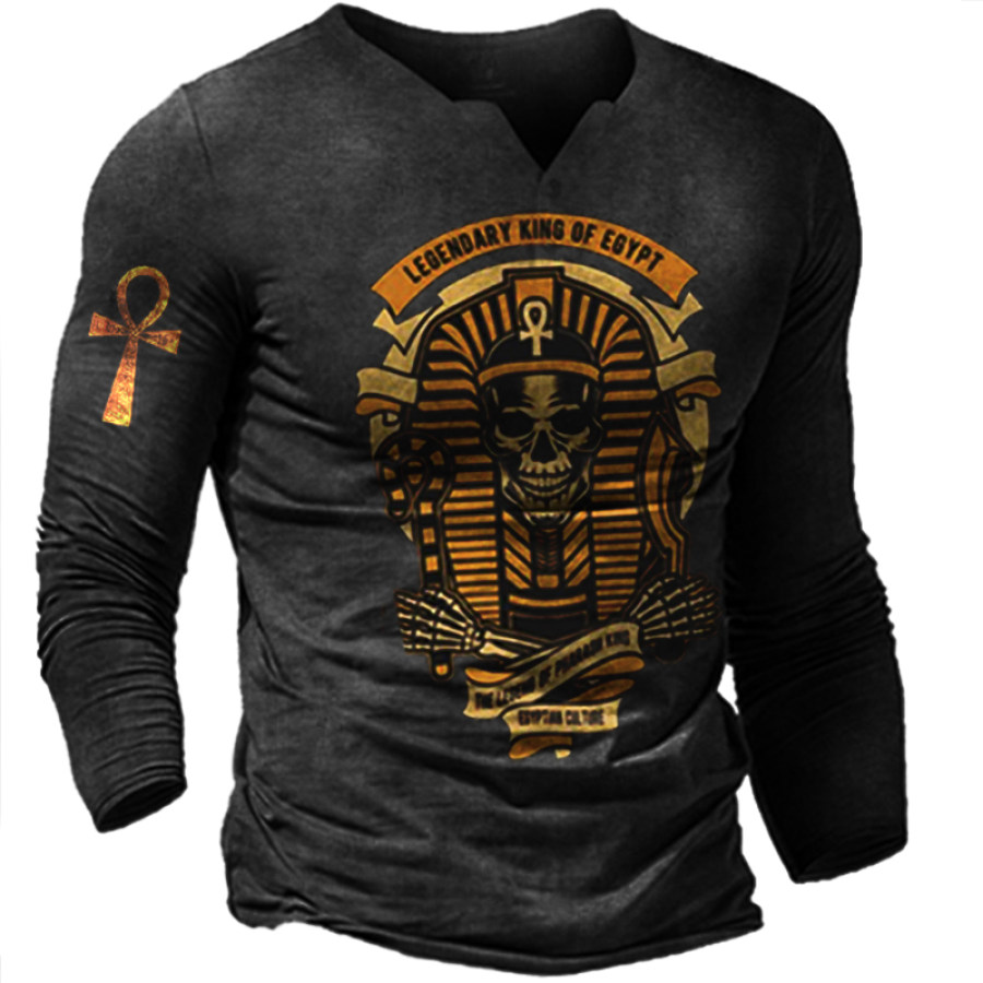 

Men's Egyptian Pharaoh Cross V-Neck T-Shirt