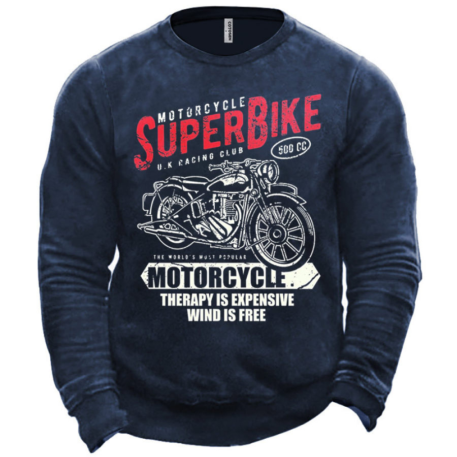 

Men's Superbike Motorcycle Print Sweatshirt