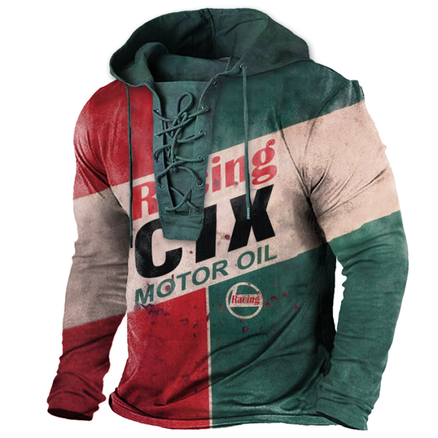 

Men's Outdoor Motor Oil Print Long Sleeve T-Shirt