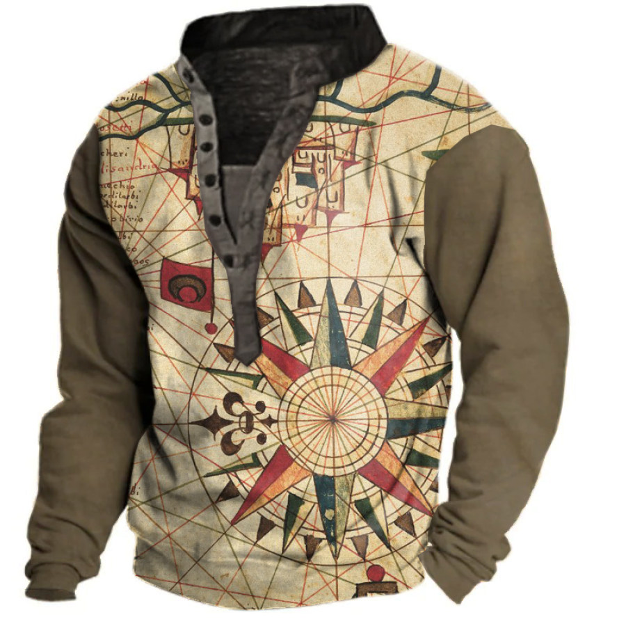 

Men's Navigation Henley Sweatshirt