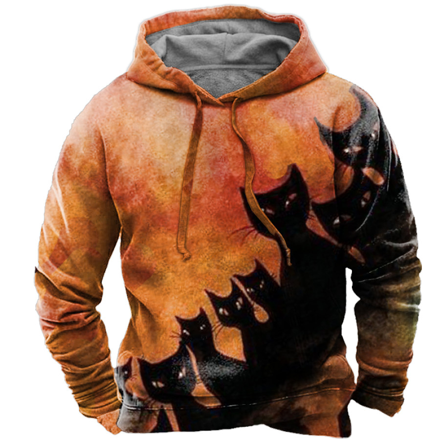 

Men's Halloween Cat Hoodie