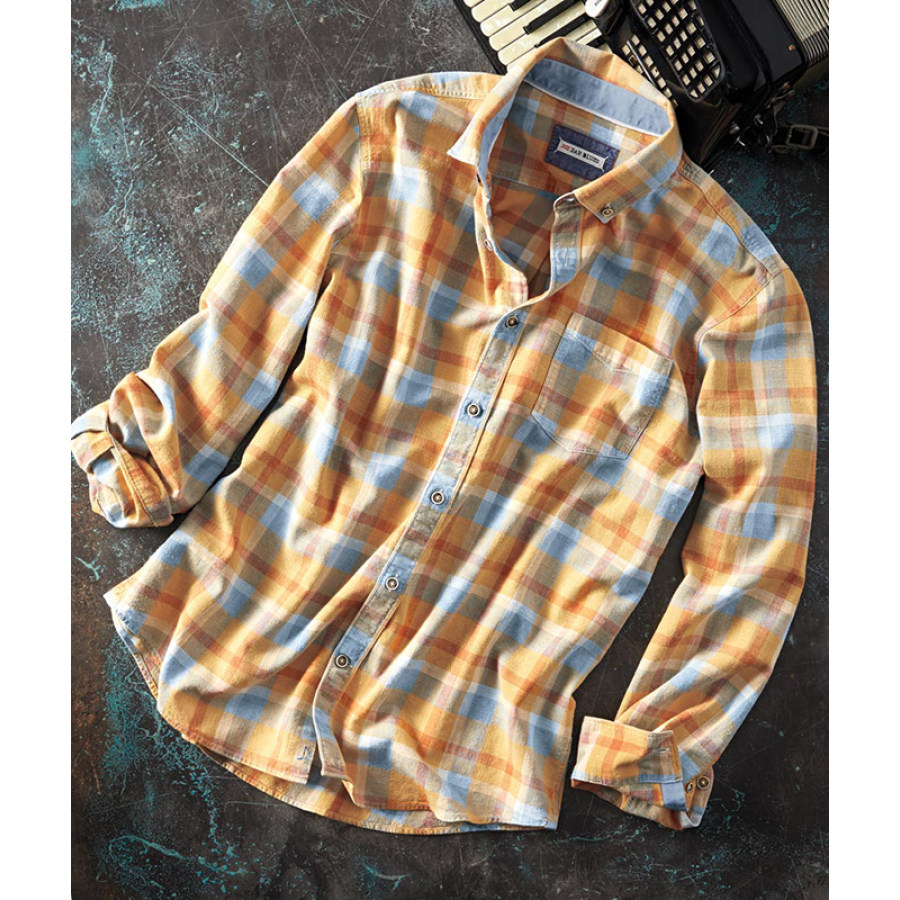 

Men's Vintage Check Bottoming Shirt