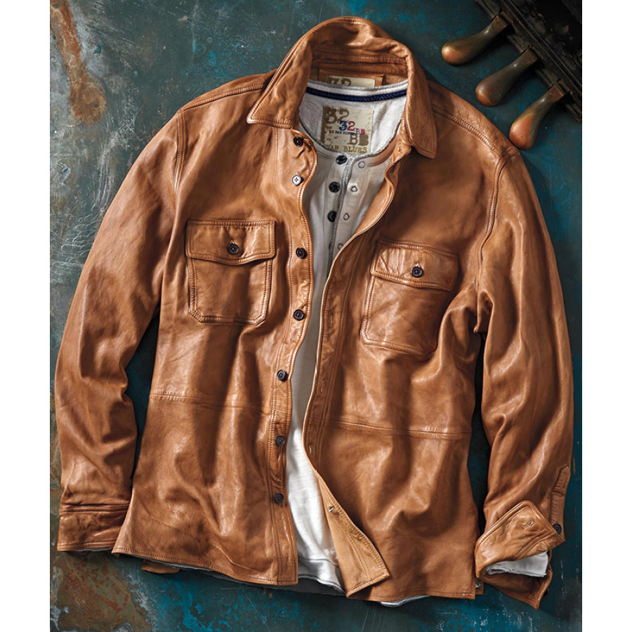 

Men's Vintage Pocket Biker Jacket