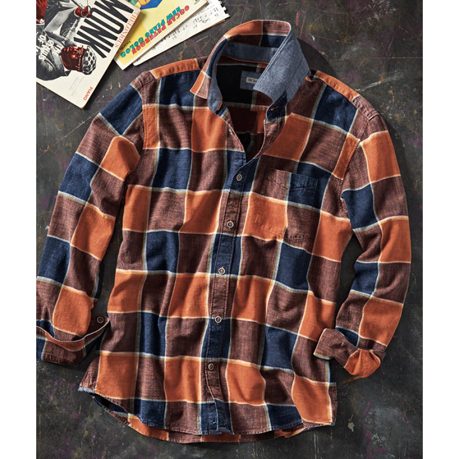 

Men's Vintage Check Bottoming Shirt