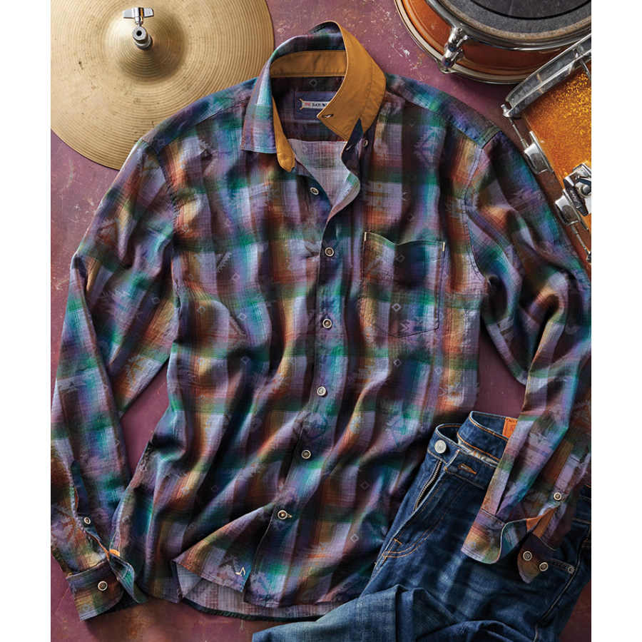 

Men's Vintage Check Bottoming Shirt