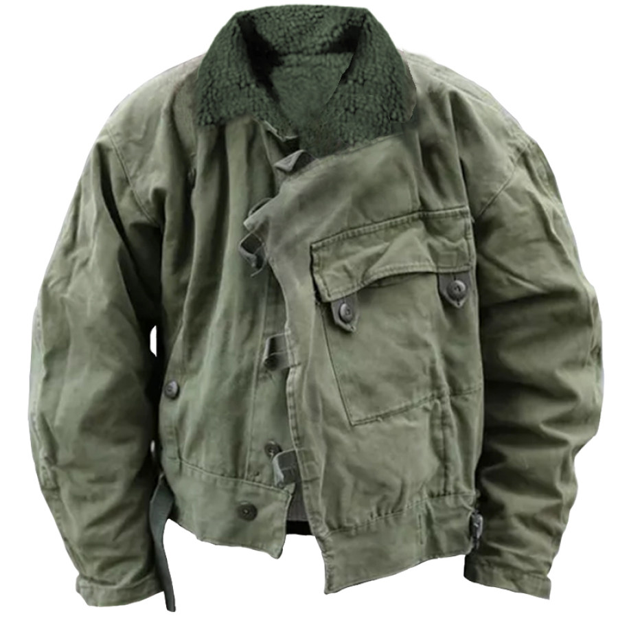 

Men's Retro Outdoor Army Motorcycle Dispatch Jacket