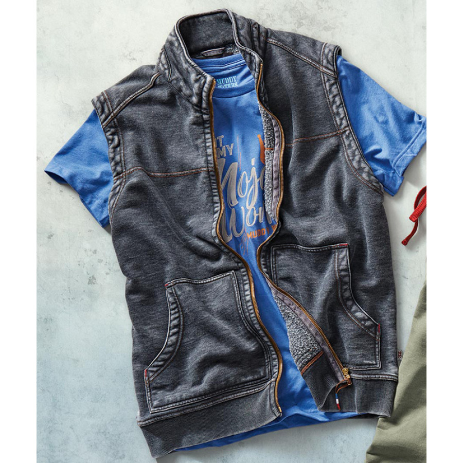 

Men's Outdoor Zip Pocket Sports Jacket Cardigan Vest
