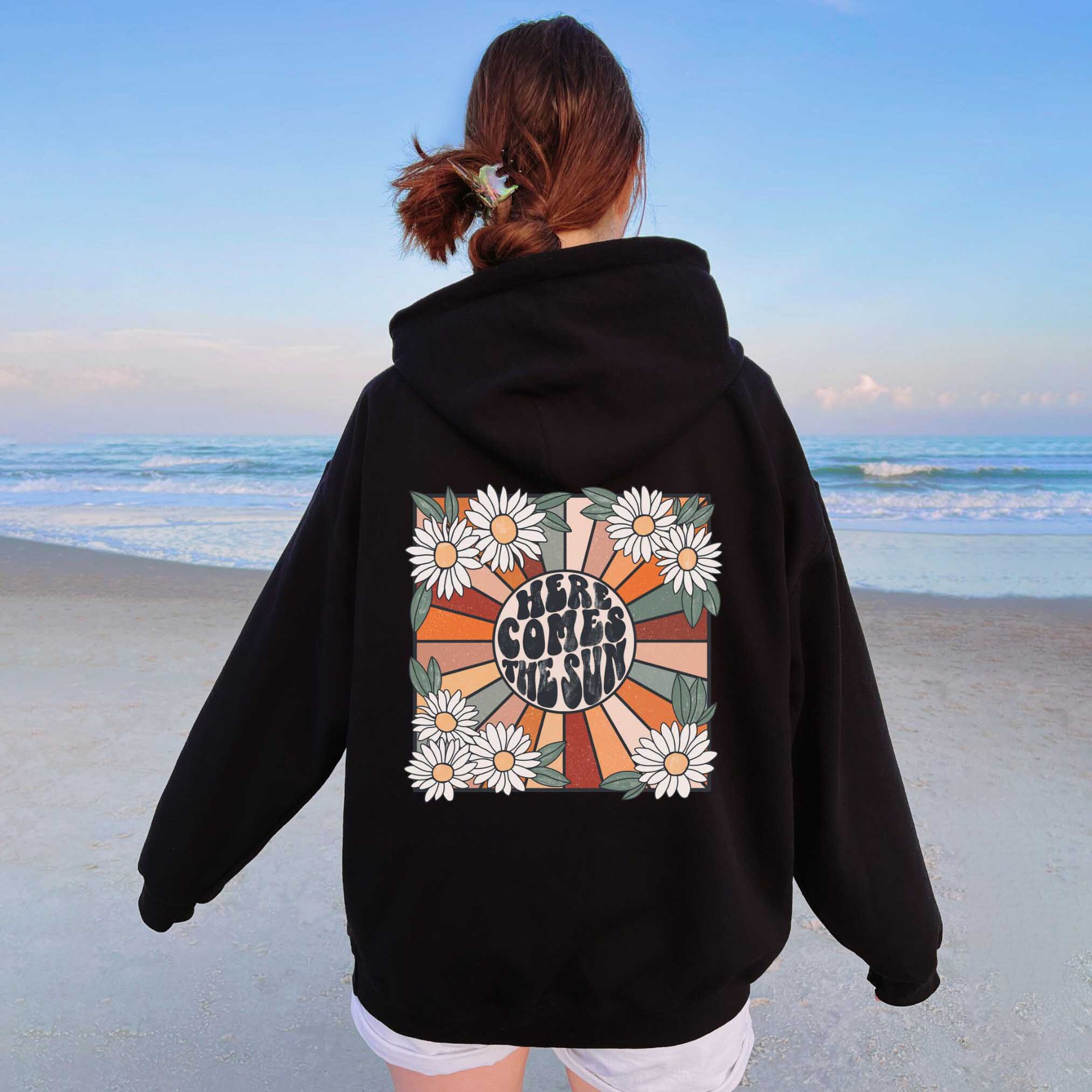 Women's Here Comes The Chic Sun Print Hoodie