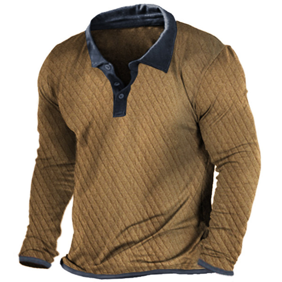 

Men's Outdoor Quilted Quarter Polo Sweatshirt