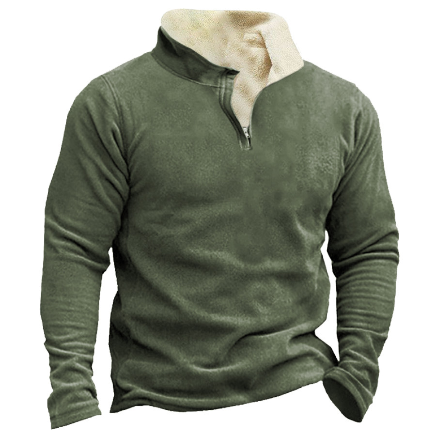 

Men's Contrasting Training Lapel Sweatshirt