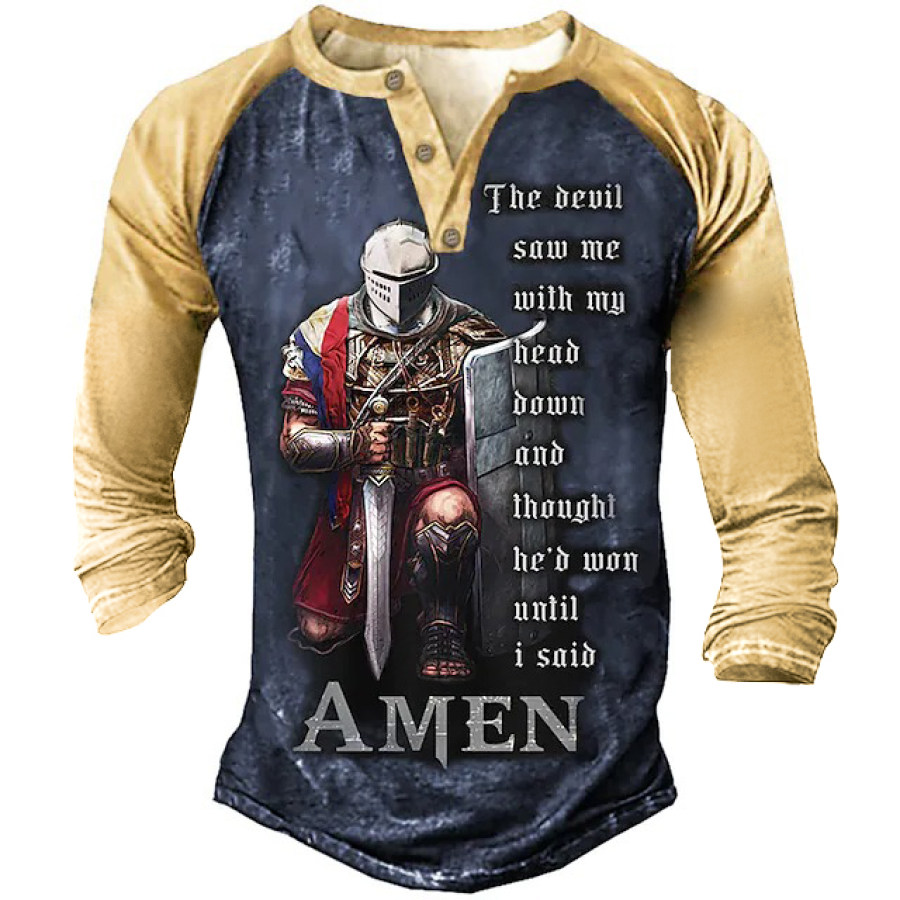 

The Devil Saw Me With My Head Down Until I Said Amen Men's Shirt