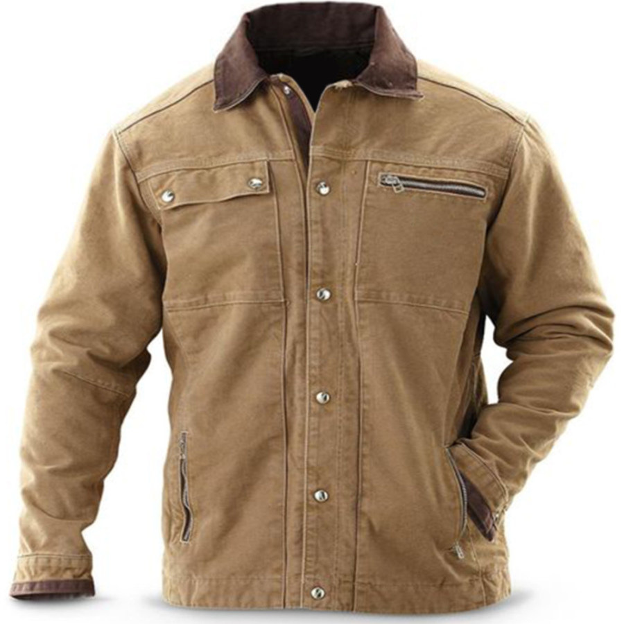 

Men's Outdoor Colorblocked Workwear Casual Jacket