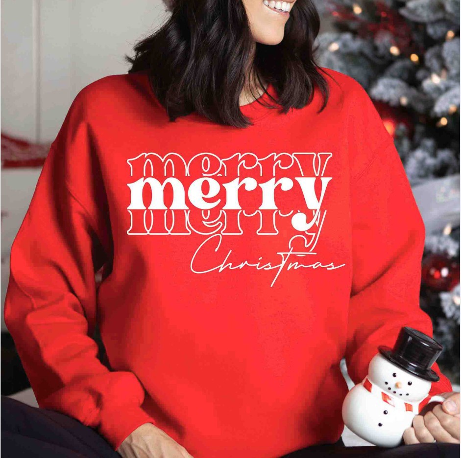 Women's Merry Christmas Crewneck Sweatshirt