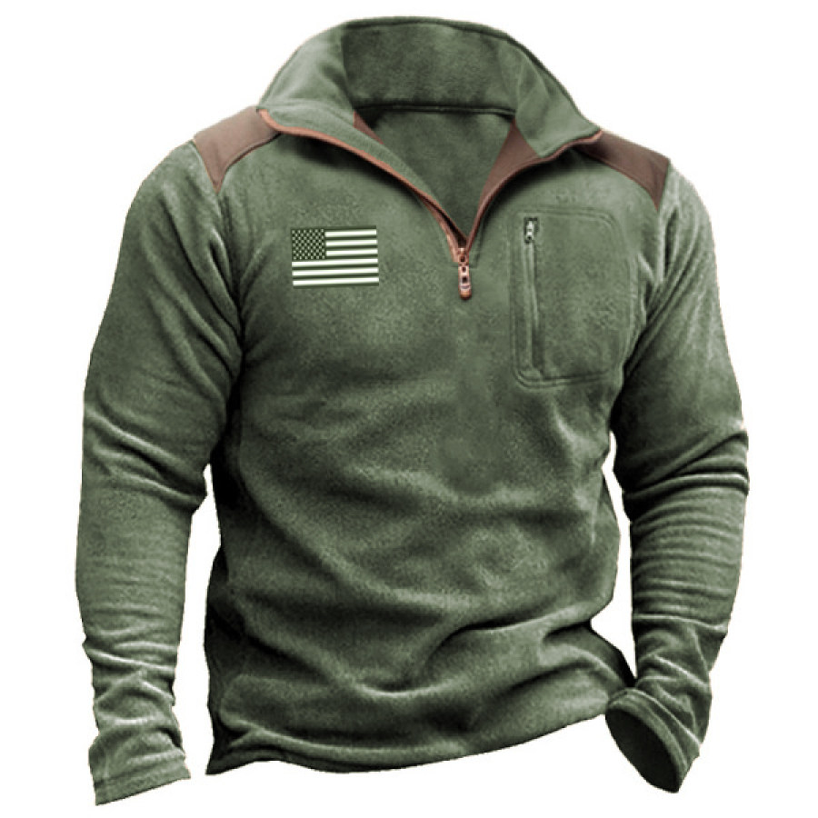 

Men's Color-blocking Training Winter Plush Sweater