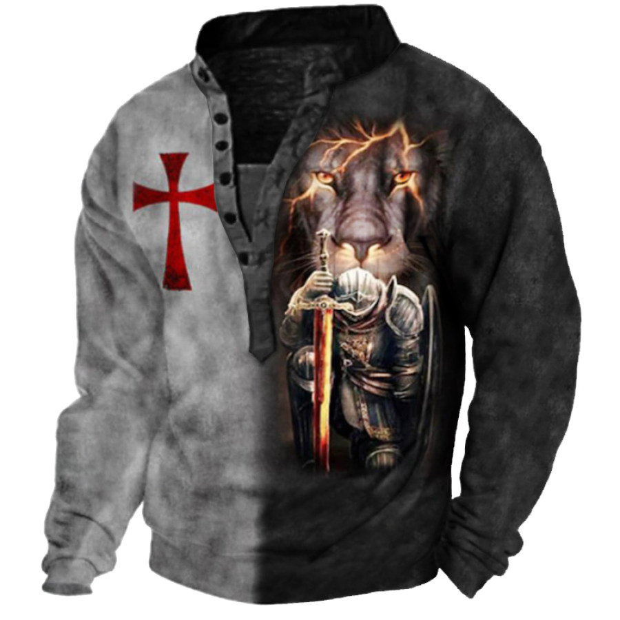 

Men's Paladin Cross Henley Sweatshirt