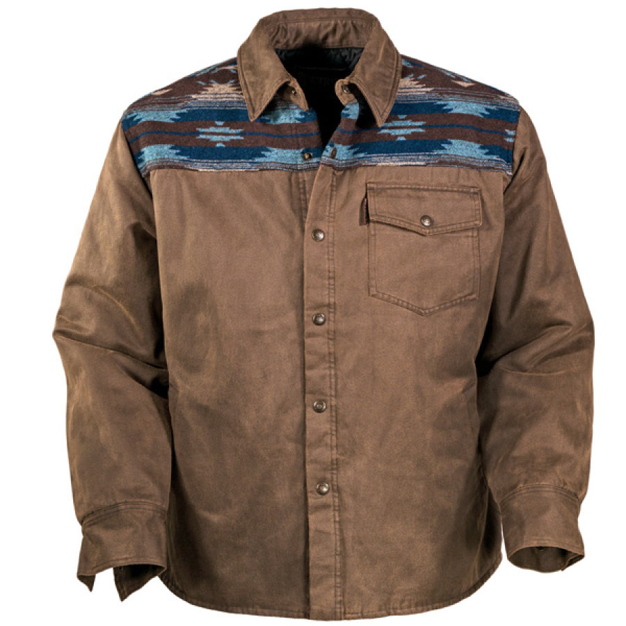 

Men's Vintage Ethnic Print Jacket