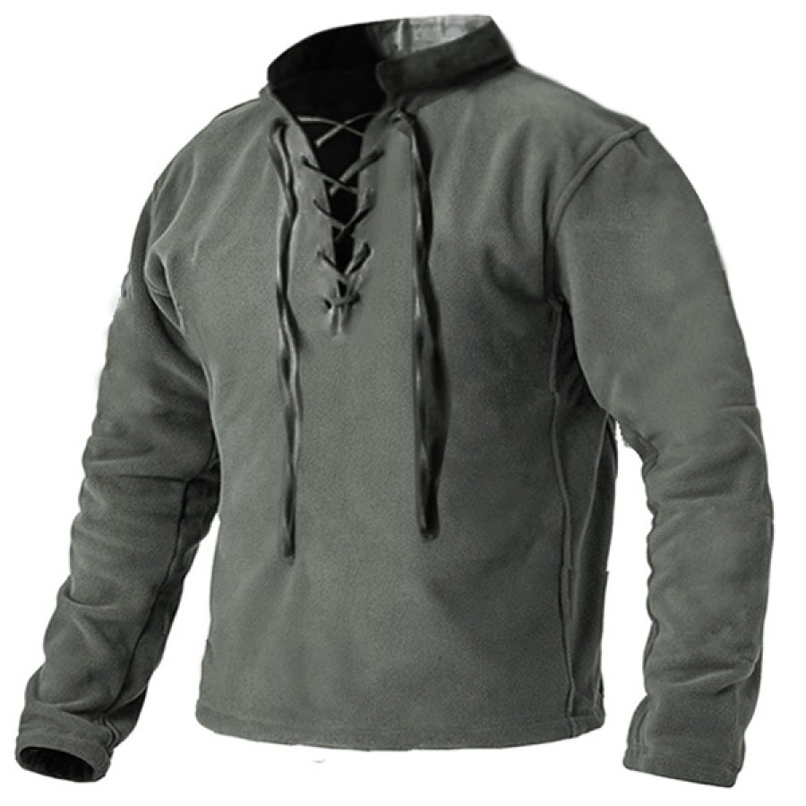 

Men's Outdoor Fleece Lace-Up Tactical Sweatshirt