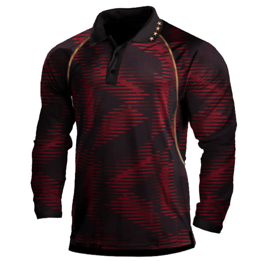 

Men's German Football Vintage Graphic Print Polo T-Shirt