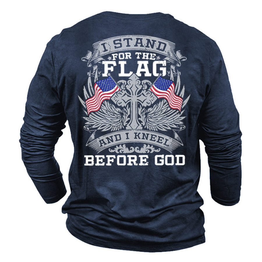 

Men's I Stand For The Flag And I Kneel Before God T-Shirt