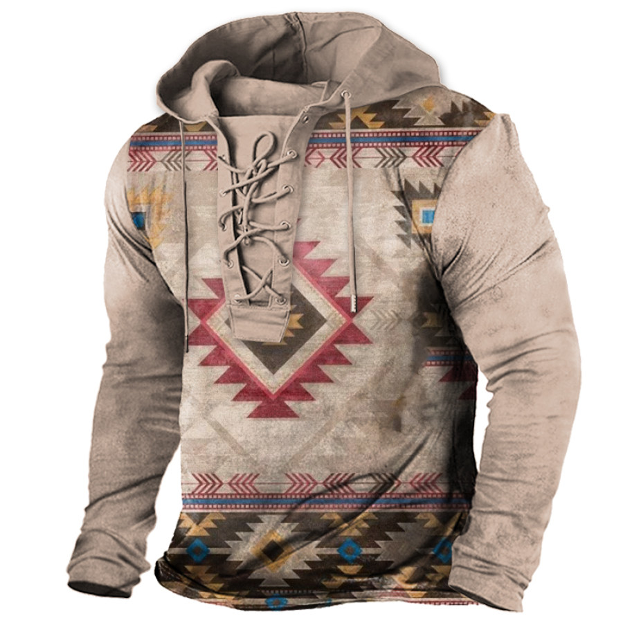 

Men's Casual Outdoor Vintage Hoodie T-Shirt