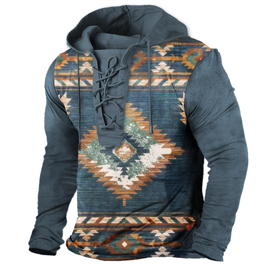 

Men's Casual Outdoor Vintage Hoodie T-Shirt