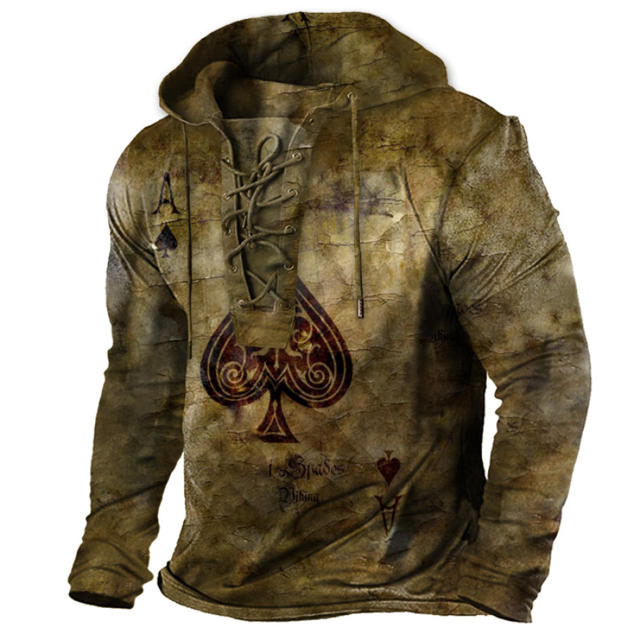 

Men's Casual Outdoor Vintage Hoodie T-Shirt