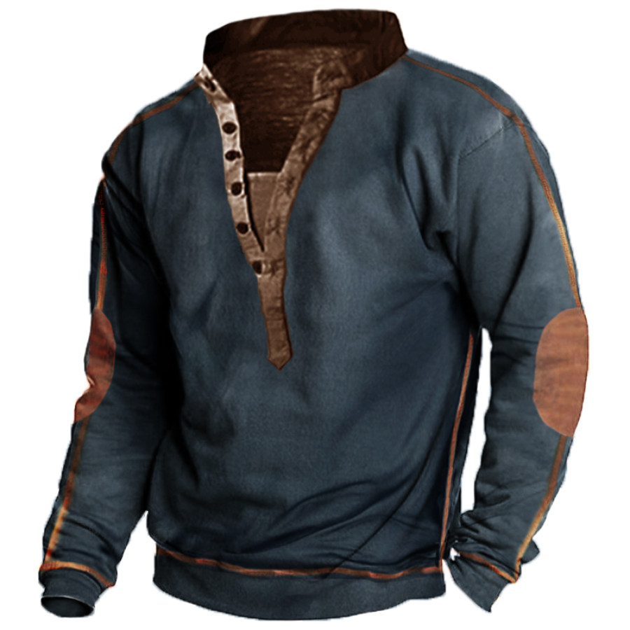 

Men's Outdoor Quick Dry Long Sleeve Henley Sweatshirt