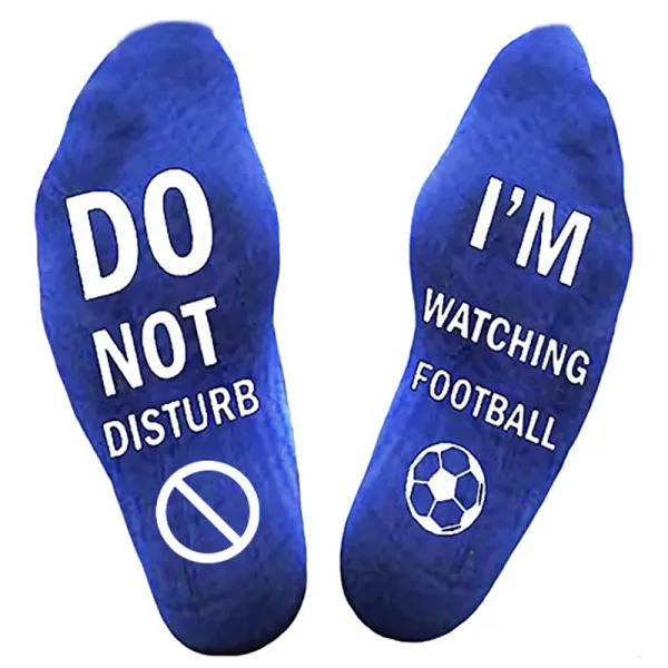 Don't Disturb Watching Football Men's Breathable Cotton Sports Socks - Kalesafe.com 