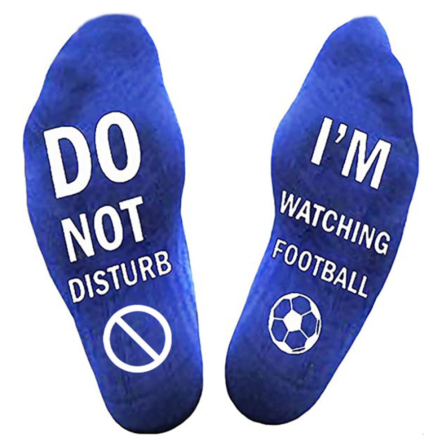 

Don't Disturb Watching Football Atmungsaktive Baumwoll-Sportsocken Für Herren