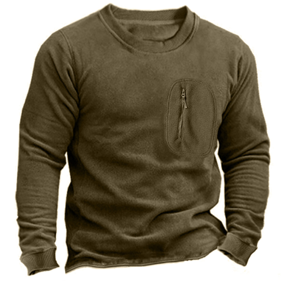 

Men's Vintage Zip Pocket Fleece Sweatshirt