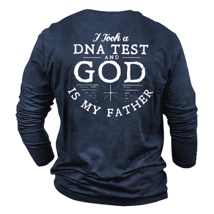 

Men's I Took A DNA Test And God Is My Father Cotton T-Shirt