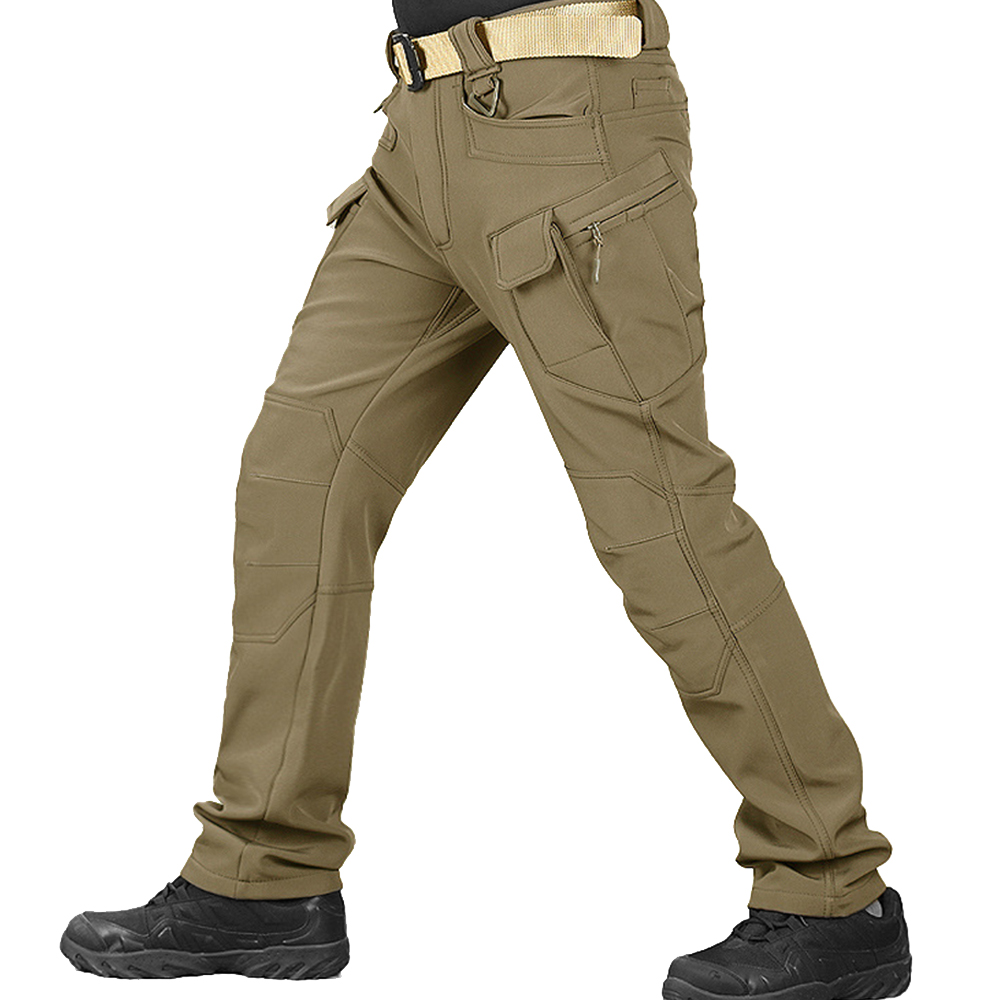 Men's Outdoor Tactical Pocket Chic Multifunctional Fleece Thermal Cargo Pants