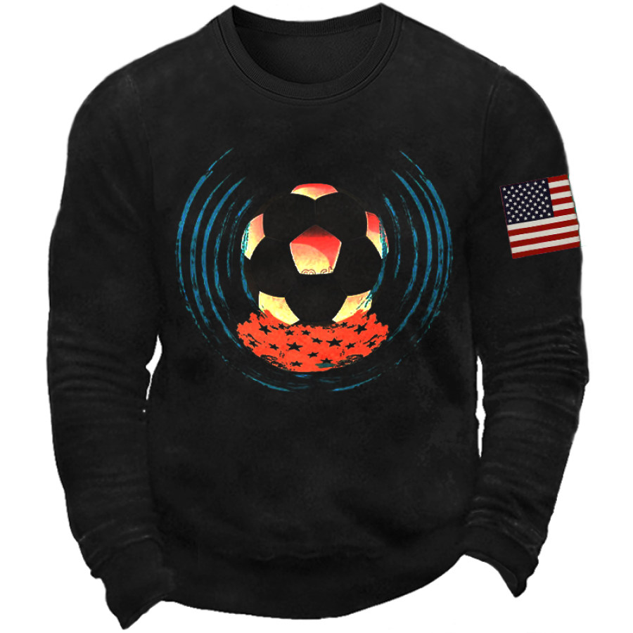

Men's American Flag Football Graphic Sweatshirt
