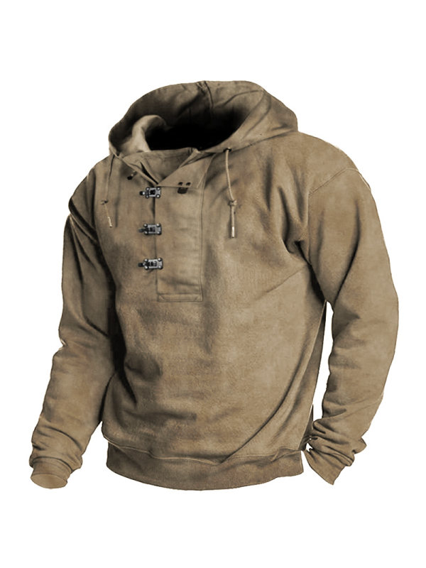 Men's Outdoor Special Training Thick Metal Buckle Tactical Hoodie