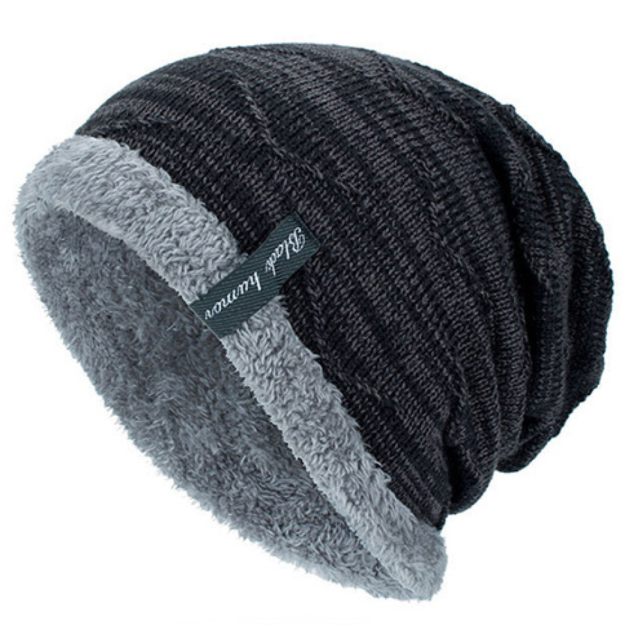 

Gorro De Lã Quente Ao Ar Livre Masculino De Malha