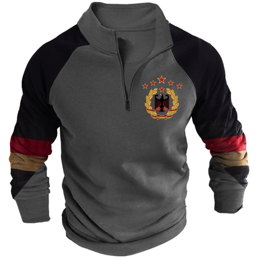 

Men's German Flag World Cup Zip Collar Sweatshirt