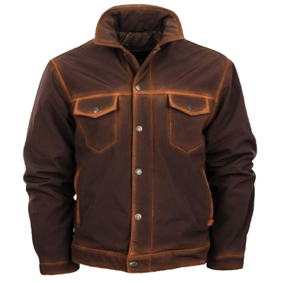 

Men's Outdoor Tactical Contrast Stitched Vintage Jacket