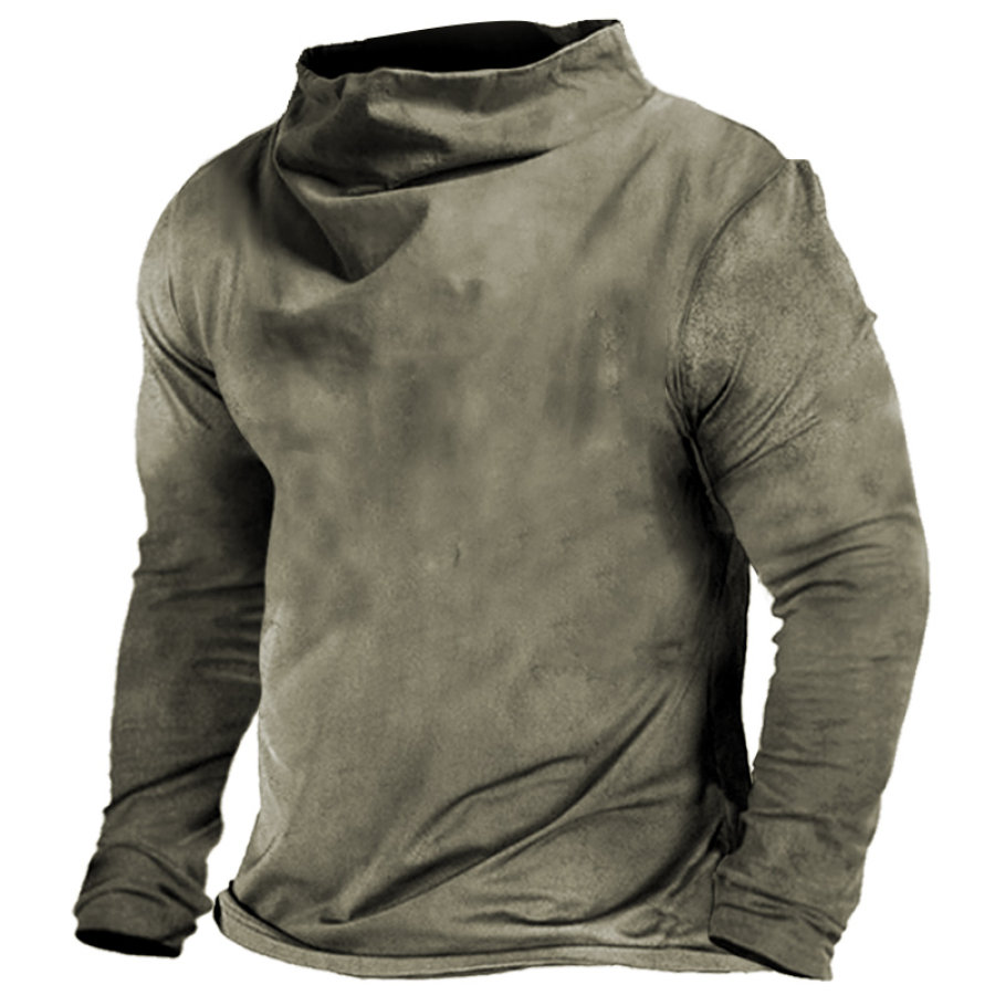 

Men's Retro Outdoor Training Half Turtleneck Tactical T-Shirt